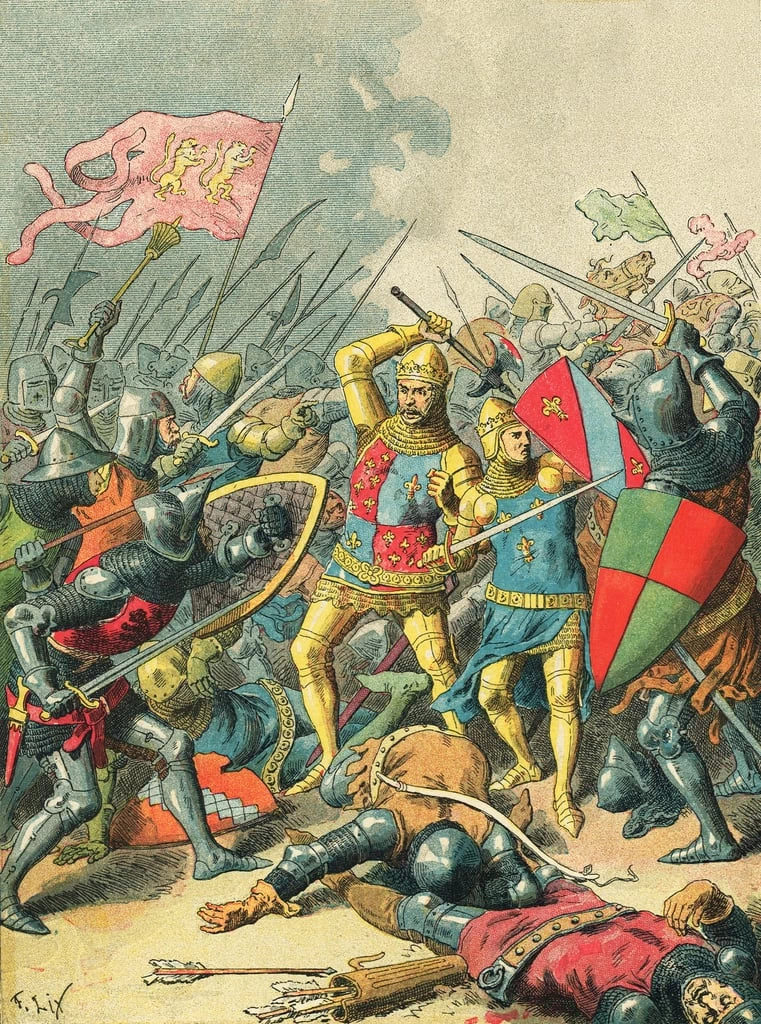 Frederic Theodore Lix - Re Giovanni nella battaglia di Poitiers